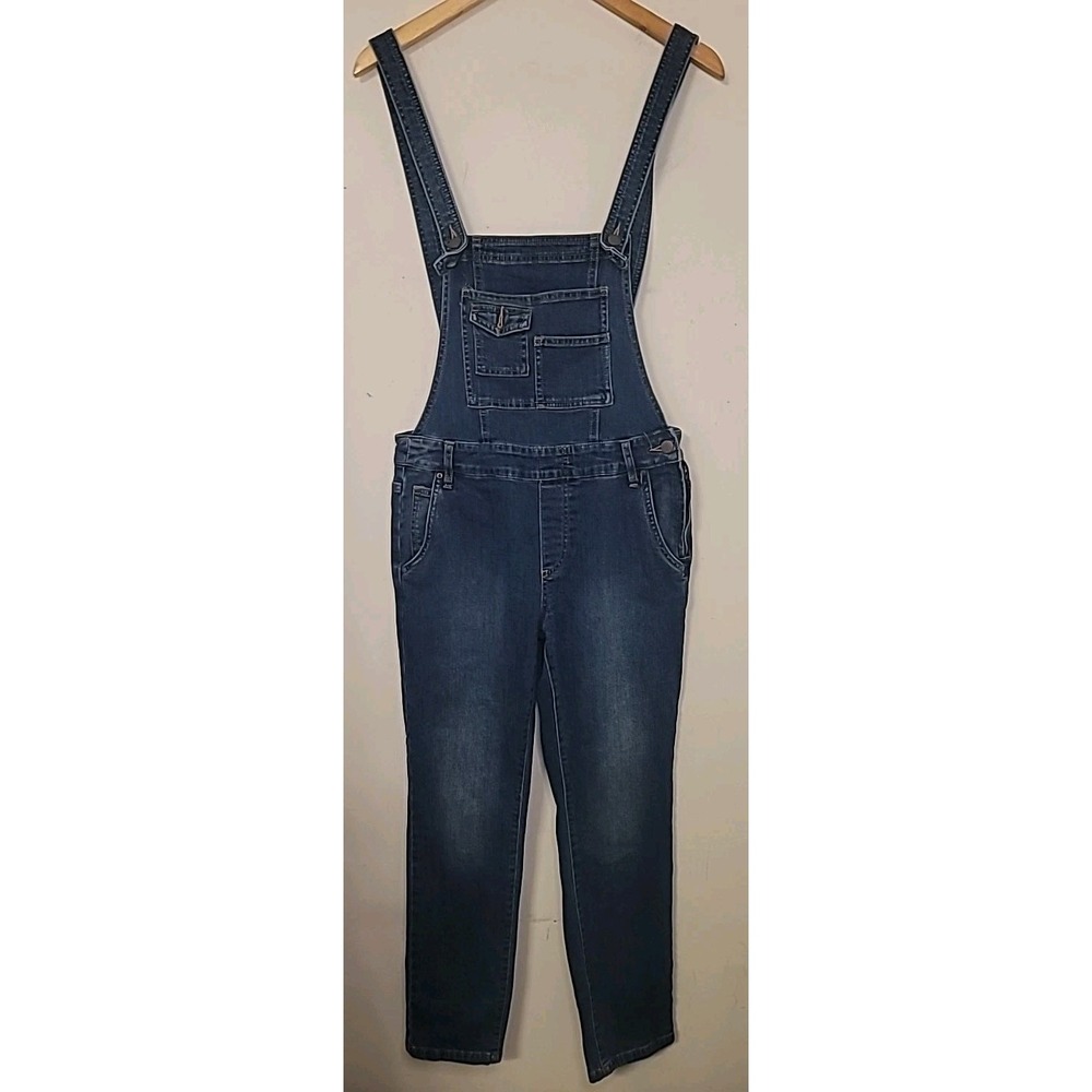 Free People Overalls Womens 27R Blue Ziggy Bib Tapered Denim Jumpsuit One Piece‎